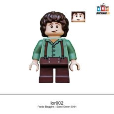 Figurine The Hobbit and The Lord of the Rings Frodo Baggins - Sand Green Shirt, réf. lor002