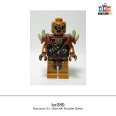 Figurine The Hobbit and The Lord of the Rings Gundabad Orc - Bald with Shoulder Spikes, réf. lor089