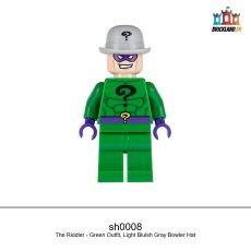 Figurine Super Heroes The Riddler - Green Outfit, Light Bluish Gray Bowler Hat, réf. sh0008