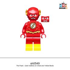 Figurine Super Heroes The Flash - Gold Outlines on Chest and Yellow Boots, réf. sh0549