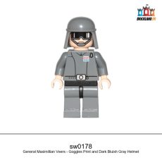 Figurine Star Wars General Maximillian Veers - Goggles Print and Dark Bluish Gray Helmet, réf. sw0178
