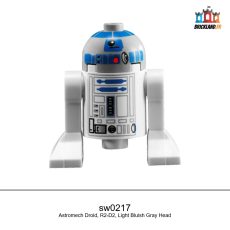 Figurine Star Wars Astromech Droid, R2-D2, Light Bluish Gray Head, réf. sw0217