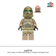 Figurine Star Wars Clone Trooper, 41st Elite Corps (Phase 2) - Kashyyyk Camouflage, Scowl, réf. sw0519