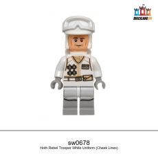 Figurine Star Wars Hoth Rebel Trooper White Uniform (Cheek Lines), réf. sw0678