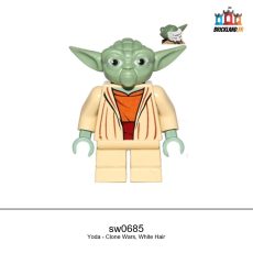 Figurine Star Wars Yoda - Clone Wars, White Hair, réf. sw0685