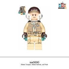 Figurine Star Wars Rebel Trooper, Rebel Helmet, Jet Pack, réf. sw0690