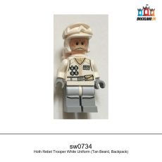 Figurine Star Wars Hoth Rebel Trooper White Uniform (Tan Beard, Backpack), réf. sw0734