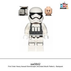 Figurine Star Wars First Order Heavy Assault Stormtrooper (Rounded Mouth Pattern) - Backpack, réf. sw0842