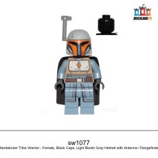 Figurine Star Wars Mandalorian Tribe Warrior - Female, Black Cape, réf. sw1077