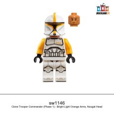 Figurine Star Wars Clone Trooper Commander (Phase 1) - Bright Light Orange Arms, réf. sw1146