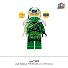 Figurine NINJAGO Lloyd - Digi Lloyd, White Shoulder Armor with Scabbard, réf. njo0570