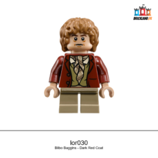 Figurine The Hobbit and The Lord of the Rings Bilbo Baggins - Dark Red Coat, réf. lor030