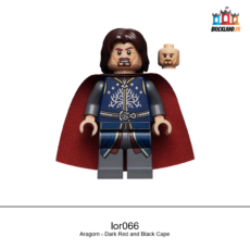 Figurine The Hobbit and The Lord of the Rings Aragorn - Dark Red and Black Cape, réf. lor066