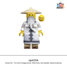 Figurine The LEGO NINJAGO Movie Sensei Wu - The LEGO Ninjago Movie, White Robe, réf. njo0354