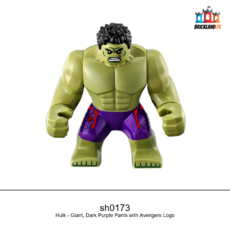 Figurine Super Heroes Hulk - Giant, Dark Purple Pants with Avengers Logo, réf. sh0173