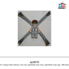 Figurine Spider-Man Dr. Octopus (Otto Octavius) / Doc Ock, Light Bluish Gray Torso, réf. spd016