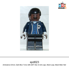 Figurine Spider-Man Ambulance Driver, Dark Blue Torso with EMT Star of Life Logo, réf. spd023