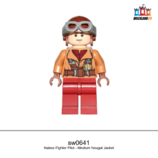 Figurine Star Wars Naboo Fighter Pilot - Medium Nougat Jacket, réf. sw0641