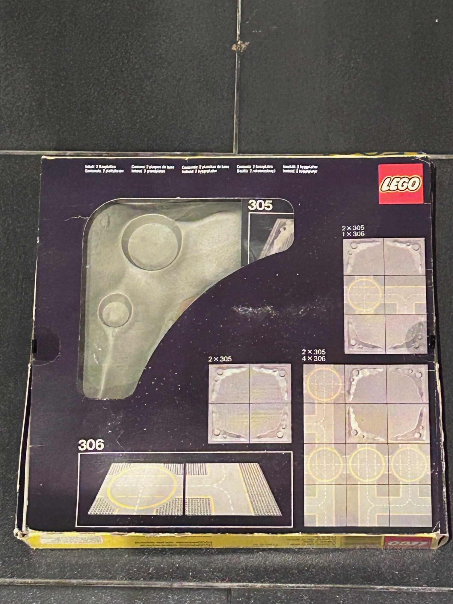 Plaque LEGO lot de 2 plaques cratères en boîte (année 1979) – Image 2