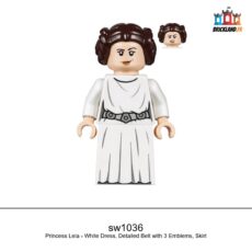 Figurine Star Wars Princess Leia - White Dress, Detailed Belt with 3 Emblems, Skirt, réf. sw1036