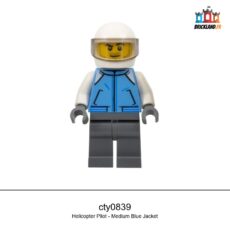 Figurine Town Helicopter Pilot - Medium Blue Jacket, réf. cty0839