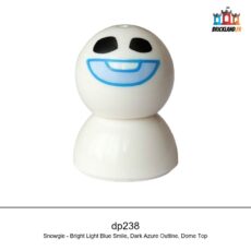 Figurine Disney Snowgie - Bright Light Blue Smile, Dark Azure Outline, Dome Top, réf. dp238