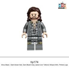 Figurine Harry Potter Sirius Black - Dark Brown Hair, Dark Bluish Gray Jacket over Tattered Striped Shir, réf. hp174