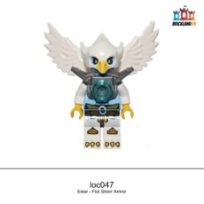 Figurine LEGENDS OF CHIMA Ewar - Flat Silver Armor, réf. loc047