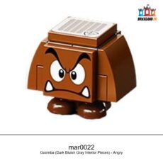 Figurine Super Mario Goomba (Dark Bluish Gray Interior Pieces) - Angry, réf. mar0022