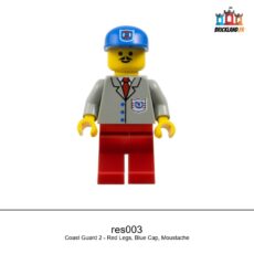Figurine Town Coast Guard 2 - Red Legs, Blue Cap, Moustache, réf. res003