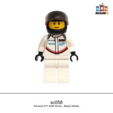 Figurine SPEED CHAMPIONS Porsche 911 RSR Driver - Black Helmet, réf. sc058