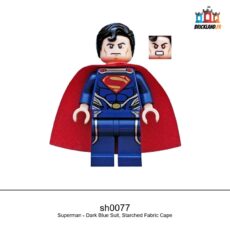 Figurine Super Heroes Superman - Dark Blue Suit, Starched Fabric Cape, réf. sh0077