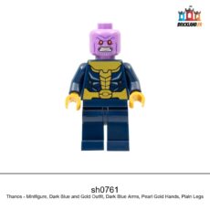 Figurine Super Heroes Thanos - Minifigure, Dark Blue and Gold Outfit, réf. sh0761