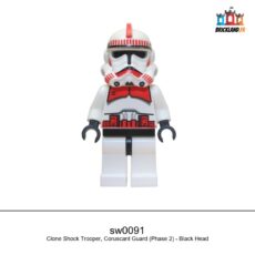 Figurine Star Wars Clone Shock Trooper, Coruscant Guard (Phase 2) - Black Head, réf. sw0091