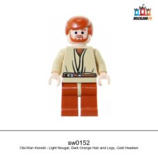 Figurine Star Wars Obi-Wan Kenobi - Light Nougat, Dark Orange Hair and Legs, Gold Headset, réf. sw0152