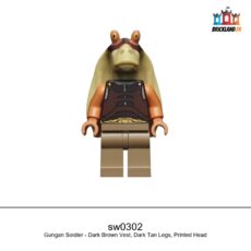 Figurine Star Wars Gungan Soldier - Dark Brown Vest, Dark Tan Legs, réf. sw0302