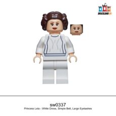 Figurine Star Wars Princess Leia - White Dress, Simple Belt, Large Eyelashes, réf. sw0337