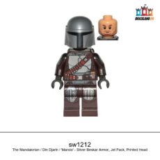 Figurine Star Wars The Mandalorian / Din Djarin / 'Mando' - Silver Beskar Armor, Jet Pack, réf. sw1212