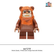 Figurine Star Wars Wicket (Ewok) - Printed Dark Orange Hood with Wrinkles, réf. sw1218