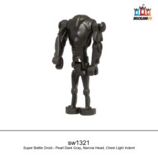 Figurine Star Wars Super Battle Droid - Pearl Dark Gray, Narrow Head, Chest Light Indent, réf. sw1321