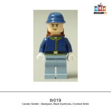 Figurine The Lone Ranger Cavalry Soldier - Backpack, Black Eyebrows, Crooked Smile, réf. tlr019