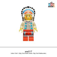 Figurine Western Indian Chief 1 (Big Chief Rattle Snake / Big Chief Rattlesnake), réf. ww017
