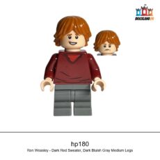 Figurine Harry Potter Ron Weasley - Dark Red Sweater, Dark Bluish Gray Medium Legs, réf. hp180