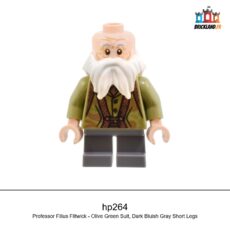 Figurine Harry Potter Professor Filius Flitwick - Olive Green Suit, Dark Bluish Gray Short Legs, réf. hp264