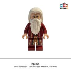 Figurine Harry Potter Albus Dumbledore - Dark Red Robe, White Hair, Plain Arms, réf. hp354