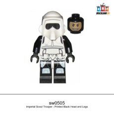 Figurine Star Wars Imperial Scout Trooper - Printed Black Head and Legs, réf. sw0505