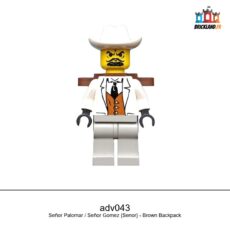 Figurine Adventurers Señor Palomar / Señor Gomez {Senor} - Brown Backpack, réf. adv043