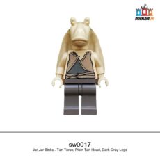 Figurine Star Wars Jar Jar Binks - Tan Torso, Plain Tan Head, Dark Gray Legs, réf. sw0017
