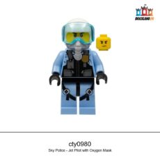 Figurine Town Sky Police - Jet Pilot with Oxygen Mask, réf. cty0980