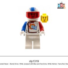 Figurine Town Rocket Racer - Stuntz Driver, White Jumpsuit with Blue and Red Arms, réf. cty1319